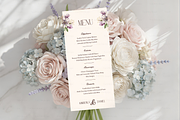 Floral Menu Card Mockup with Bouquet, a Product Mockup by TatiMockup (Thumbnail 3 of 4)