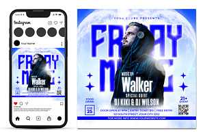 Music dj flyer template
