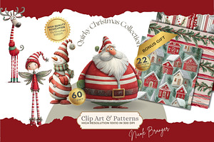 Quirky Christmas Clipart Characters, a Seasonal Illustration by Nicole Branger Art