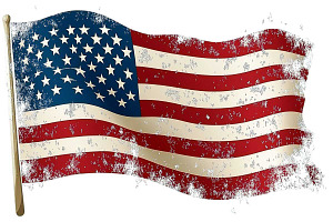 grunge usa flag png, a Graphic by VetalStock