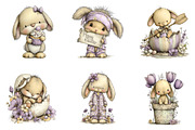 Baby Bunny Easter Clipart, an Illustration by CreationArt (Thumbnail 5 of 6)