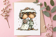 Watercolor Couple Clipart Bundle, a Seasonal Illustration by Canvas Craft (Thumbnail 10 of 10)