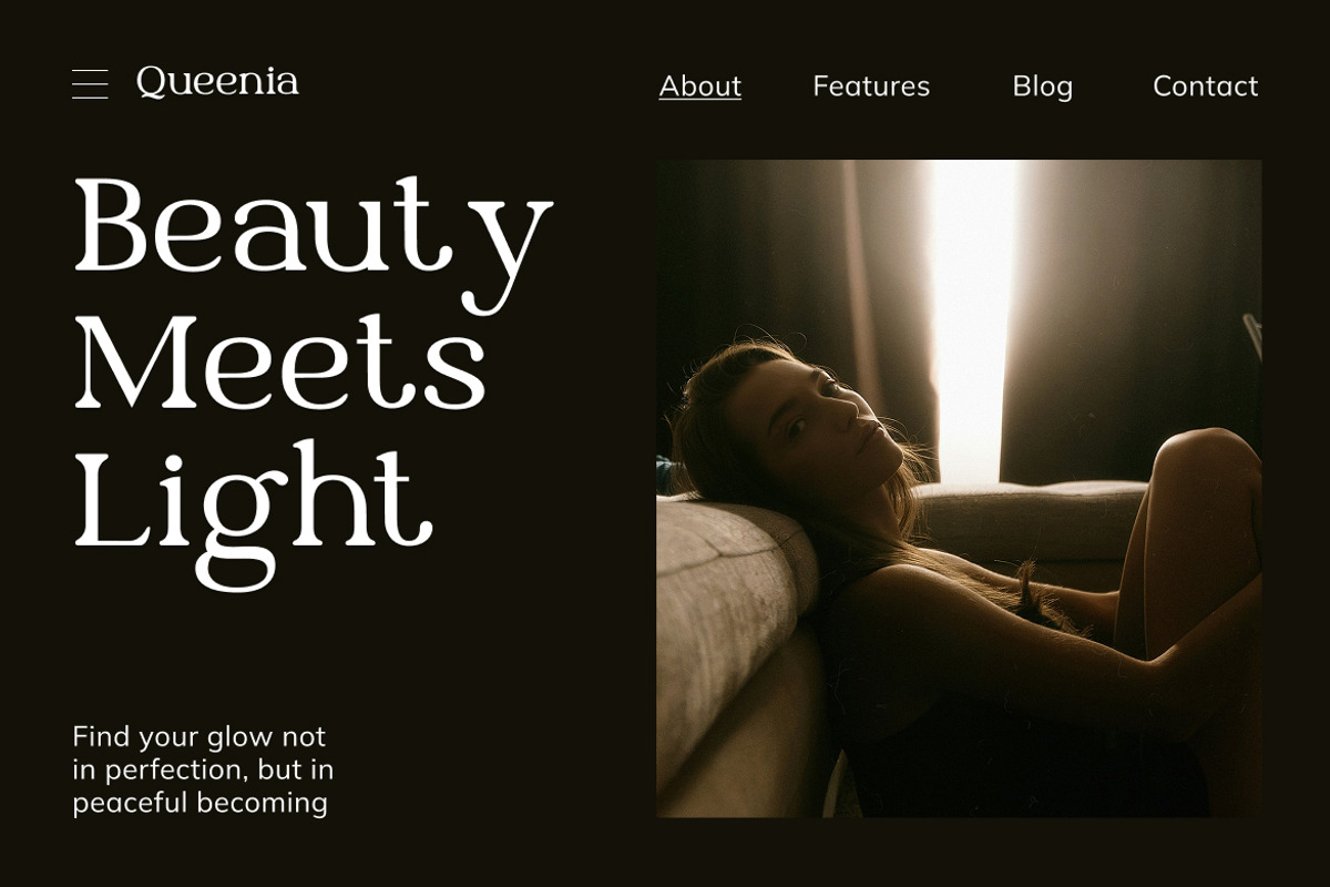 Queenia – Modern Elegant Serif Typef, a Serif Font by Vadovastd (Photo 7 of 11)