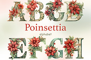 Poinsettia Alphabet | Christmas, a Seasonal Illustration by GlamArtZhanna (Thumbnail 1 of 5)