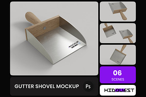 Gutter Shovel Mockup, a Household Mockup by hiddemaru