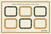 42 Rustic Border Brushes, a Brush Add-On by Komet & Flicker (Thumbnail 5 of 6)
