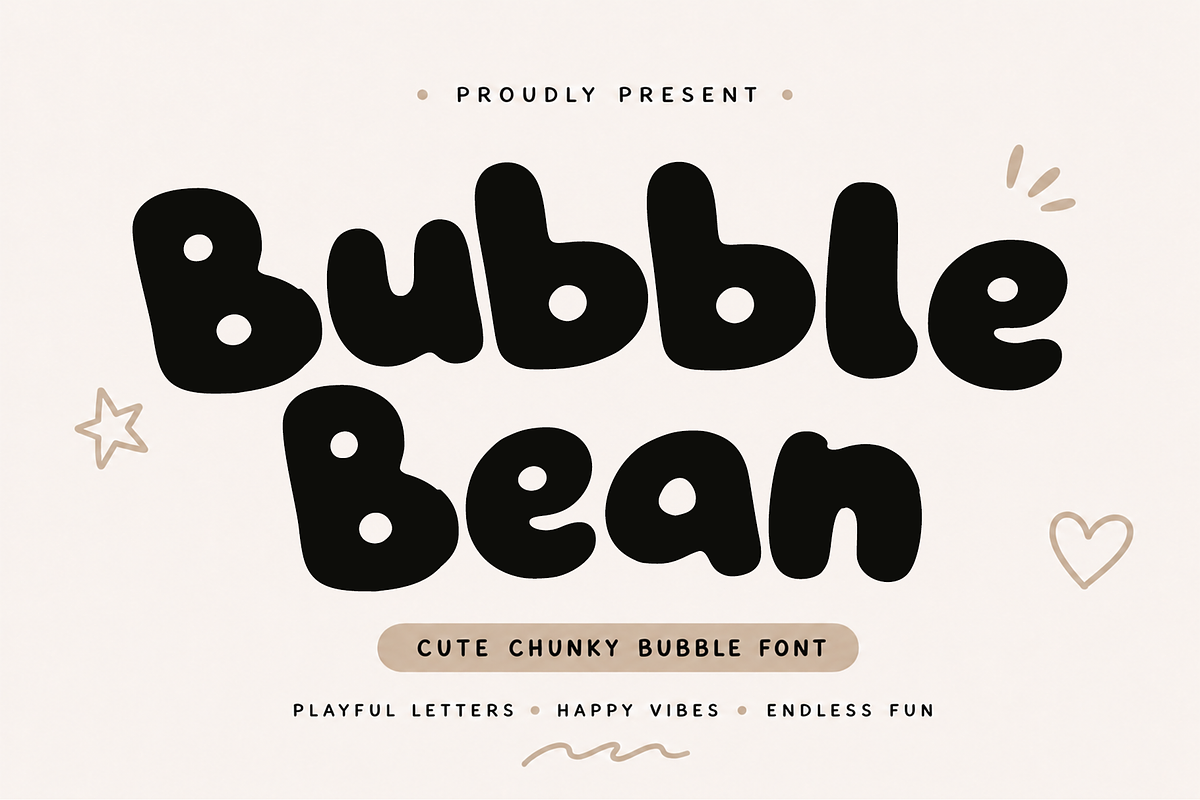 Bubble Bean, a Sans Serif Font by cocodesign (Photo 1 of 7)