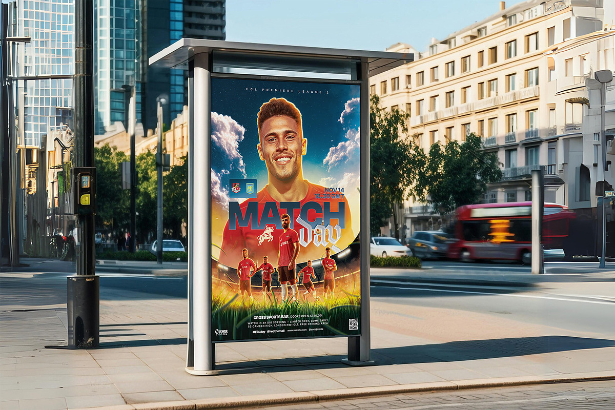 Football Match Day Flyer PSD Template preview 6