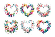 heart-shaped spring floral clipart, an Illustration by Daily.Designs (Thumbnail 2 of 5)