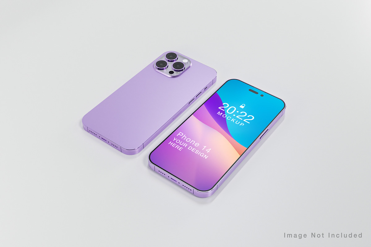 iPhone 14 Concept Mock-up Pack, an iPhone Mockup by Zero_std (Photo 8 of 15)