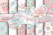 Tea Party pattern, a Pattern Graphic by designloverstudio (Thumbnail 1 of 7)