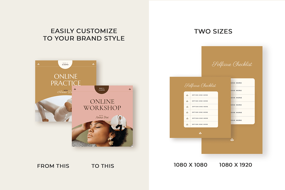 Holistic Instagram Templates, a Social Media Template by Kseniia_Design (Photo 3 of 8)