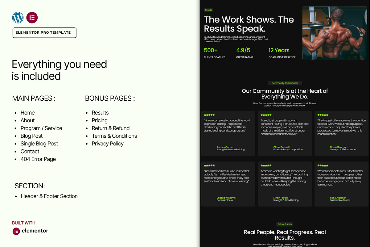 Fitness & Gym WordPress Template, a WordPress Template by Web Template Market (Photo 2 of 8)