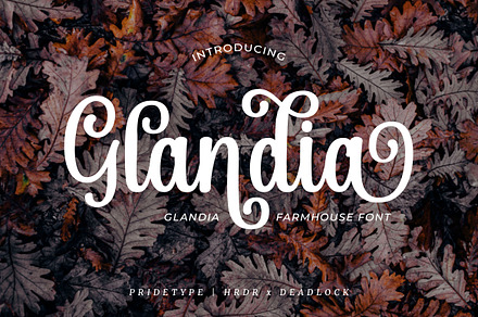 Glandia | Farmhouse Calligraphy Font