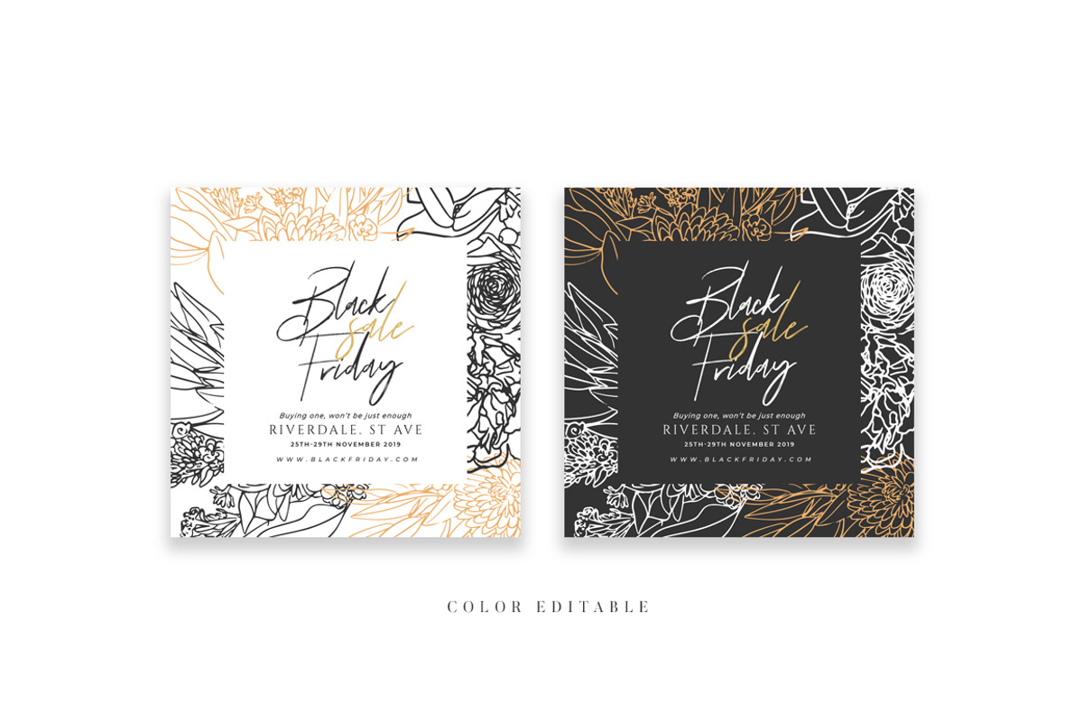 PS & Canva BLACK FRIDAY Social Media, a Social Media Template by Eviory (Photo 8 of 13)