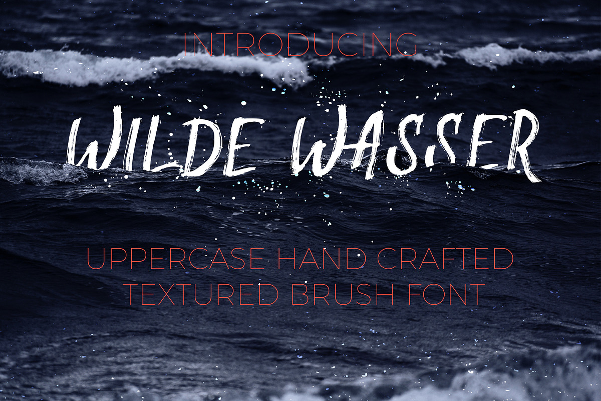 Wilde Wasser - Textured Brush Font