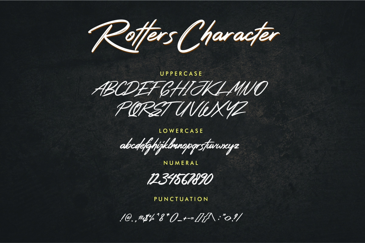 Rotters - Handbrush Font preview 7