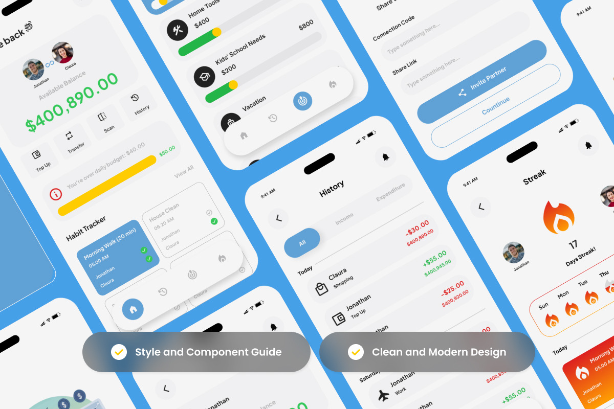 Savora - Shared Finance App, an App Template by productype1 (Photo 3 of 5)