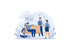 Group of friends sitting
