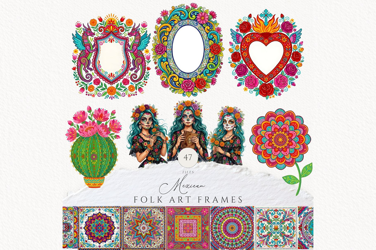 Dia De Los Muertos, Mexican Folk Art, an Object Graphic by Invite to Clipart (Photo 1 of 7)