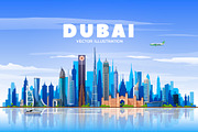 Dubai Skyline. United Arab Emirates, a Work Illustration by Sky and glass (Thumbnail 4 of 4)