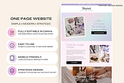 Editable Canva Website Template, a Landing Page Template by The Pixel Palace (Thumbnail 2 of 8)