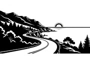 Coastal Curved Roadscape Bundle, a Graphic by musafir_fashion (Thumbnail 5 of 14)