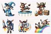 Cute Funny Donkey Sublimation Clipar, an Illustration by CreationArt (Thumbnail 4 of 4)