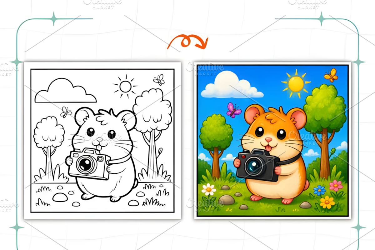 Bold Easy Capybara Days Coloring Pag, an Animal Illustration by Coco Bloom (Photo 4 of 8)