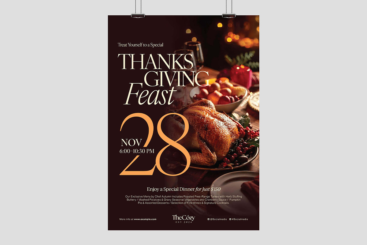 Thanksgiving Feast Flyer Template, a Flyer Template by BrandPacks (Photo 4 of 5)