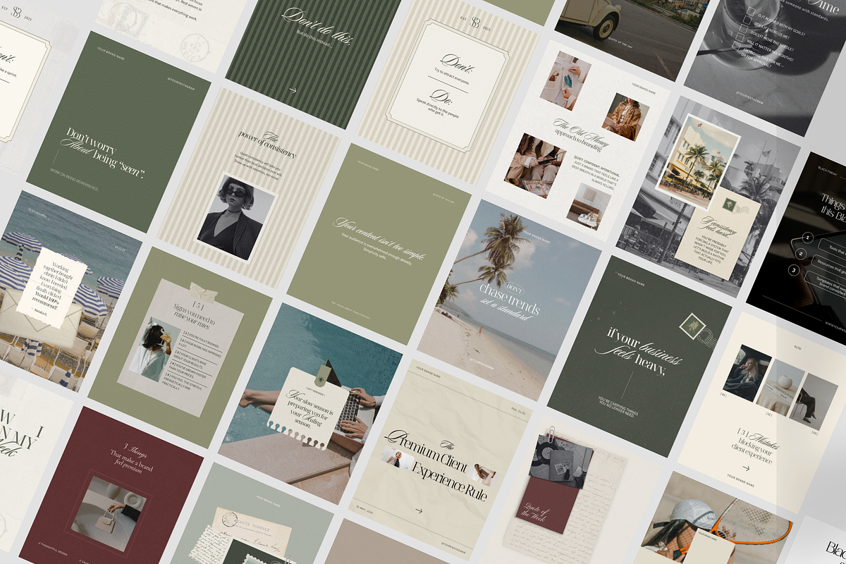 Old Money Aesthetic Canva Templates, a Social Media Template by CanvaTemplateClubCo (Photo 1 of 12)