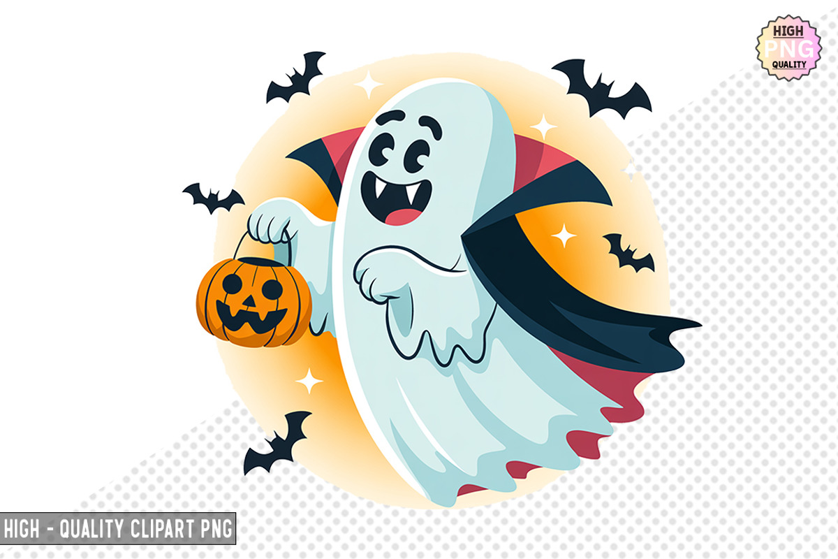 Halloween Ghost Clipart Bundle, a Graphic by crative8112 (Photo 2 of 11)