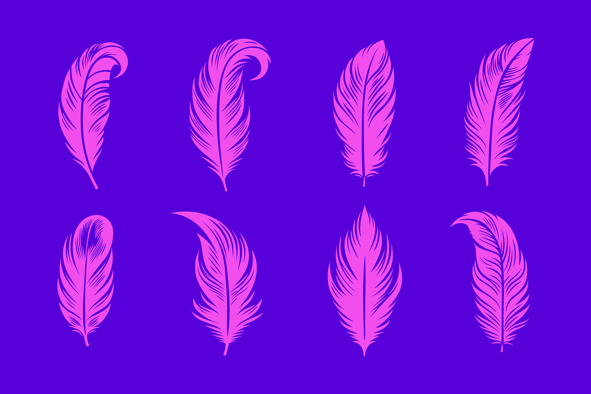 Feather Logo Vintage Silhouette, a Branding & Logo Template by Signatoro (Photo 3 of 3)