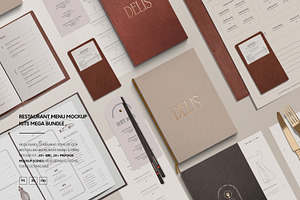 Restaurant Menu Mockup Bundle