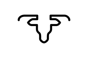 deer head minimalist line art logo, a Branding & Logo Template by devastd