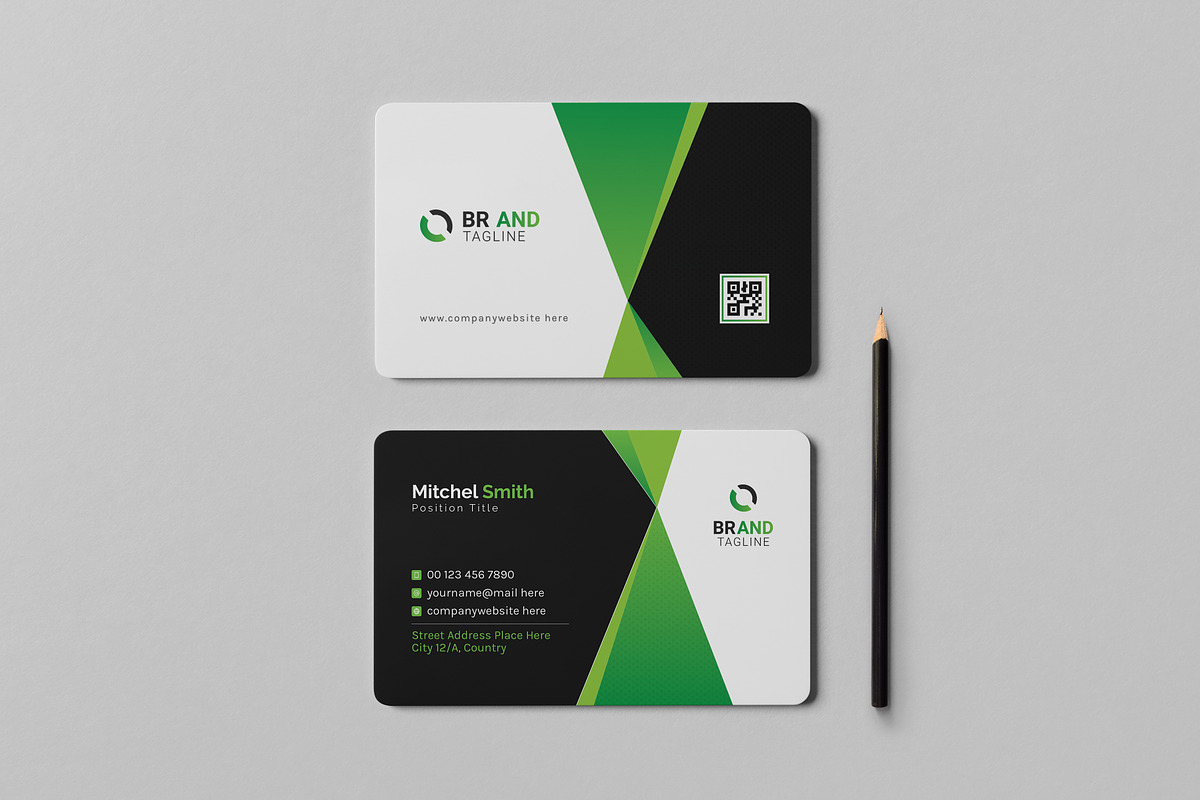 Modern Minimalist Business Card, a Business Card Template by VectStock (Photo 4 of 4)