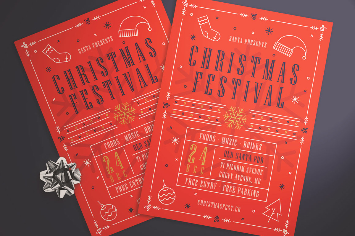 Christmas Festival Flyer, a Flyer Template by KMZVR.Lab (Photo 2 of 4)