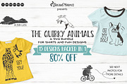 The Quirky Animals | Funny SVG Set, an Animal Illustration by DreamONprints (Thumbnail 1 of 19)