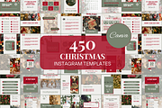 Christmas Instagram Templates, a Social Media Template by SociallyyCreative (Thumbnail 1 of 10)