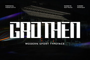 Grothen - Modern Sport Font, a Sans Serif Font by Flawless And Co (Thumbnail 1 of 10)