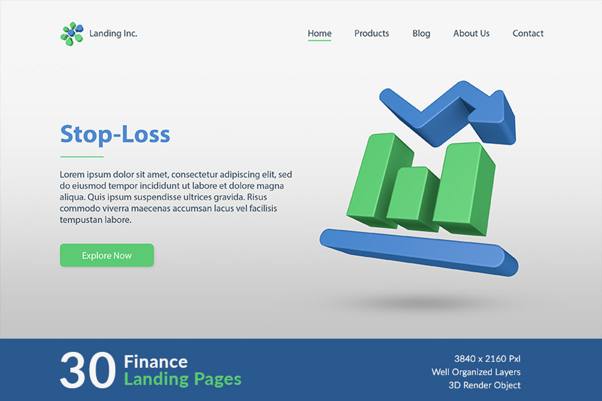 Finance Landing Pages, a Templates & Theme by Odeniz (Photo 20 of 31)