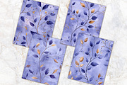 Royal Amethyst Leaves Scrapbook Set, a Background Graphic by V Design Creator (Thumbnail 8 of 12)