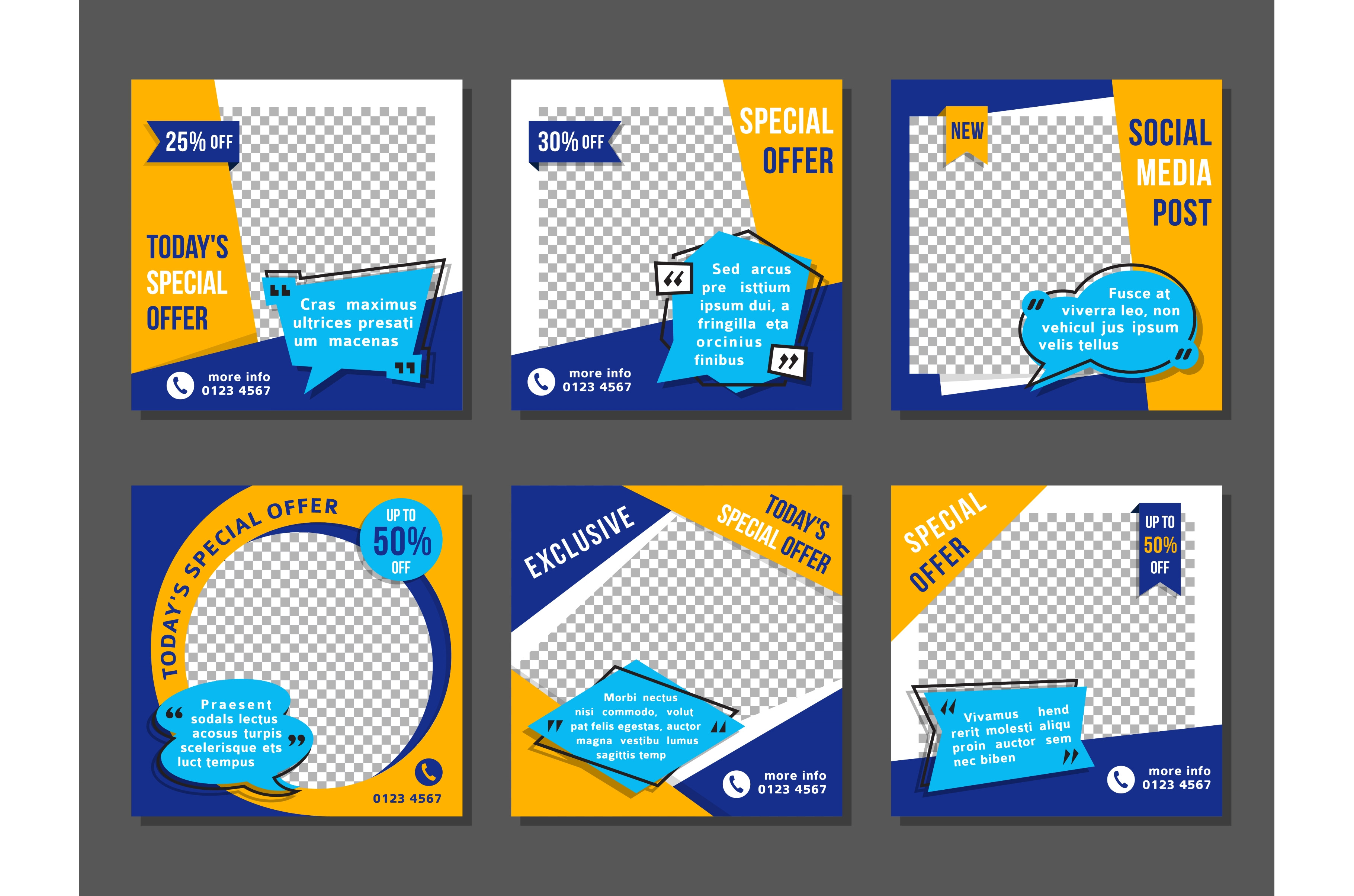 Media post template. Development, a Graphic by LadadikArt | Creative Market
