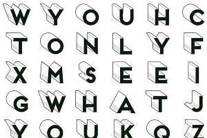 Vaudeville 3D Vector Font