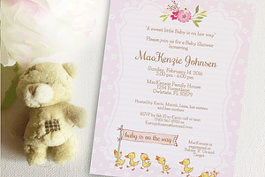 Duck Baby Shower invitation