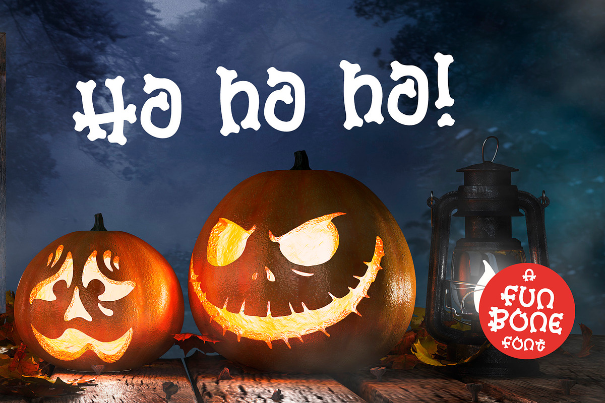 FUN BONE FONT | a Halloween Font, a Symbol Font by Little Type Factory (Photo 7 of 14)