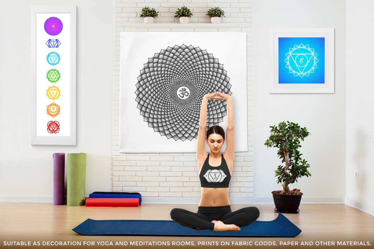CHAKRAS hand-drawn vector collection, a Graphic by TRIKONA (Photo 4 of 4)