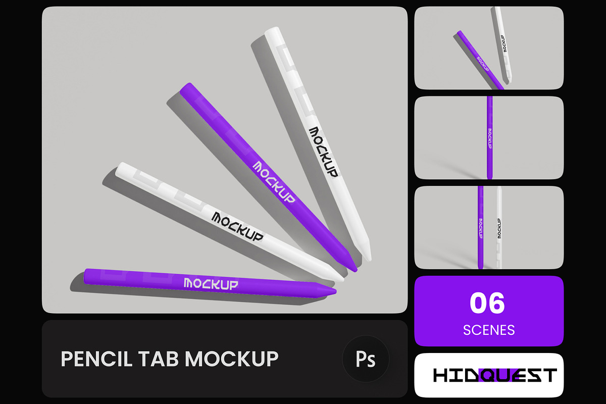 Pencil Tab Mockup, a Mockup by hiddemaru (Photo 1 of 4)