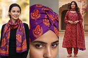 Purple Paisley patterns, a Pattern Graphic by ThaiByGaew (Thumbnail 3 of 3)