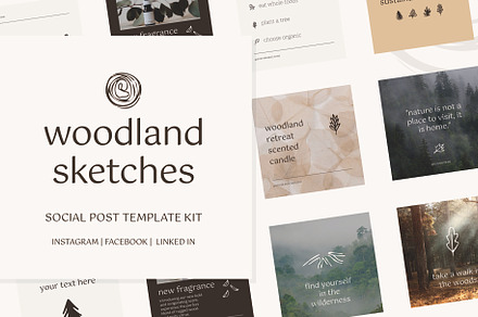 Nature Woodland Eco Social Templates